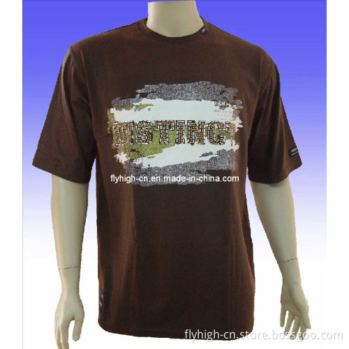 Rubble Printed Brown T-Shirt